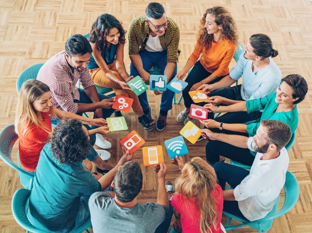 Niebieski Kolor Bloki Technologia Profesjonalna Okładka Strona - 6